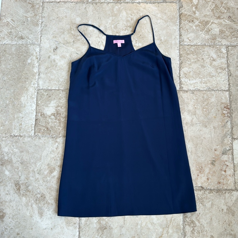 Lilly Pulitzer Navy Spaghetti Strap Dress Size Small
